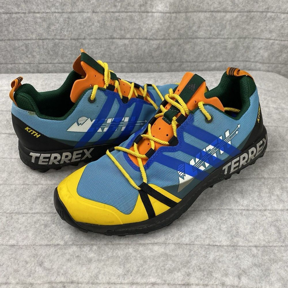 adidas Terrex Blue and Yellow Athletic Shoes